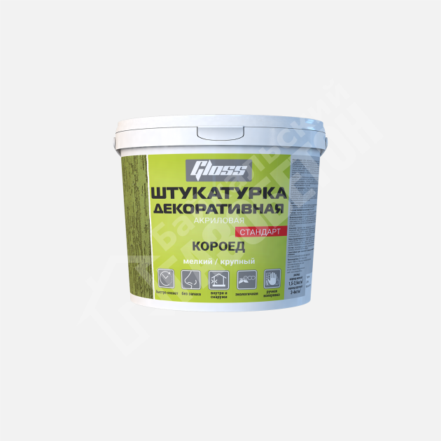картинка Декоративная штукатурка Короед мелкий "Gloss", 15 кг 